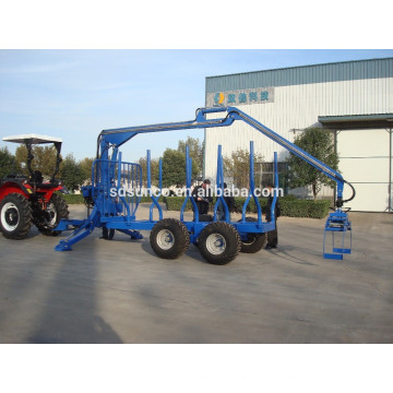 Sunco Brand!! Hydraulic control timber trailer with crane